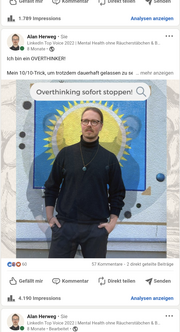 Alan Herweg der Mental Health Coach Ich bin ein OVERTHINKER! Bild
